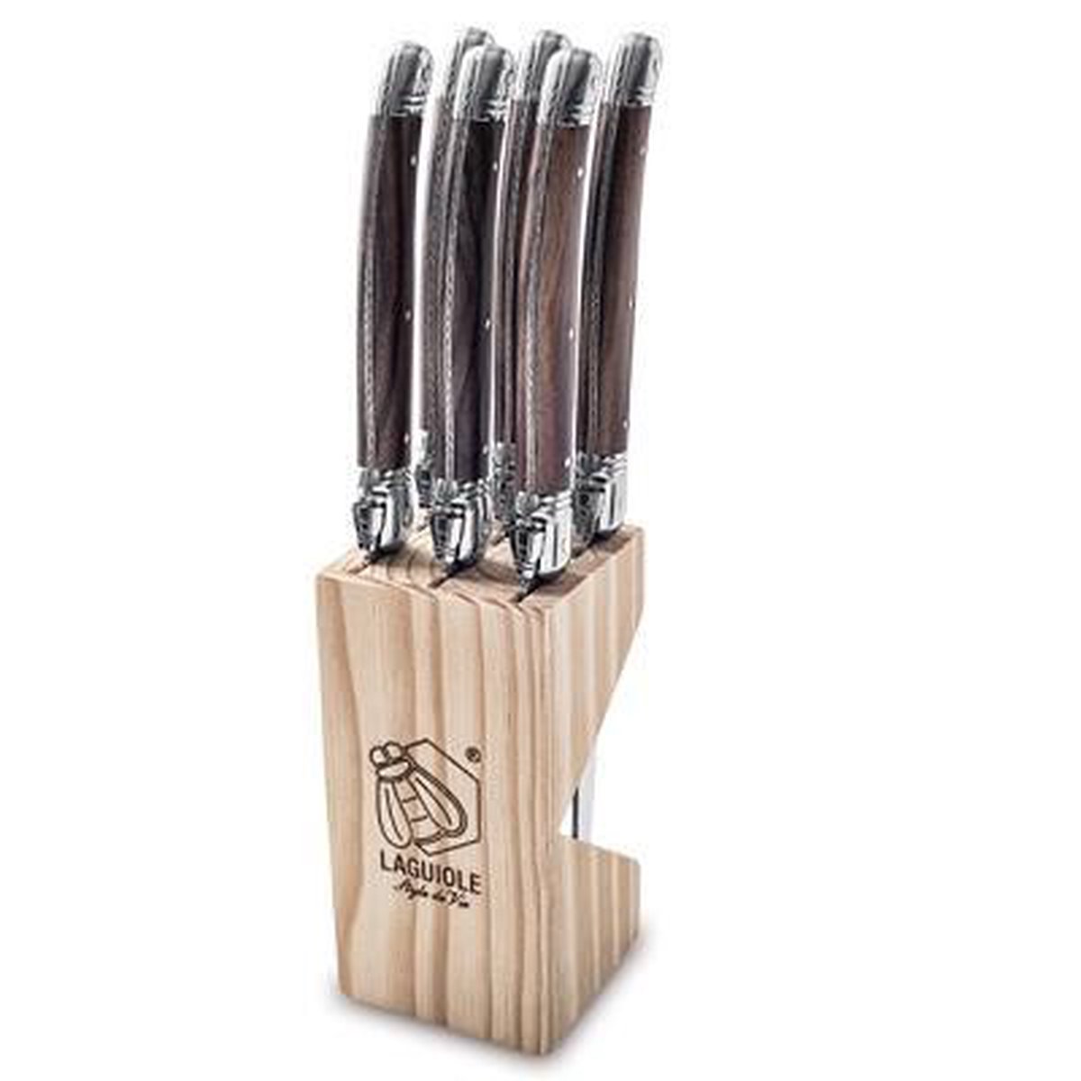 Laguiole Style de Vie Steakmessen Premium Line - 6-delig - Dark Wood
