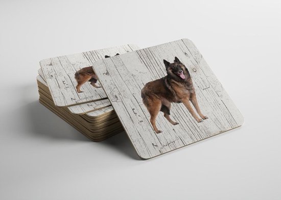 Chien Tervuurse Shepherd | Sous-verres en bois 6 pièces