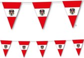 2x Landen thema versiering Oostenrijk landen vlaggenlijn / slingers 3,5 meter - Papieren vlaggen - Oostenrijkse vlag
