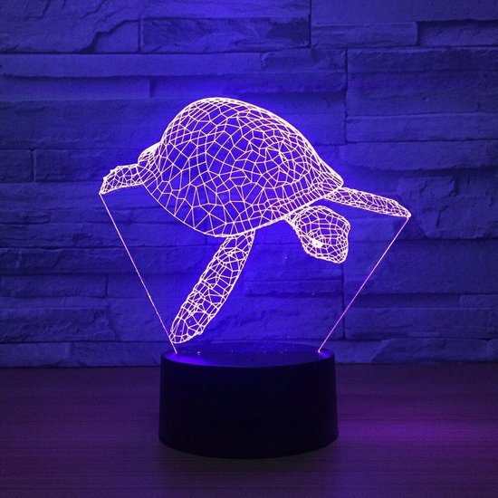 Verhandeling Naleving van Verantwoordelijk persoon 3D Led Lamp Zeeschildpad 3d led lamp 7 kleur tafel nacht lampen voor  kinderen touch... | bol.com