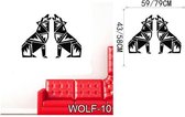 3D Sticker Decoratie Tribal Wolf Dog Animal Vinyl Decal Art Stylish Ahesive Home Decor Sticker Wall Stickers Home Decoration - WOLF10 / Large