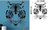 3D Sticker Decoratie Mode Dier Tijger Patroon Karakter Woonkamer Vinyl Carving Muurtattoo Sticker Interieur Adesivo De Parede Slaapkamer - Tiger3 / Small