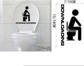 3D Sticker Decoratie Mooie badkamer Wc-stickers Stoel Teken Herinnering Citaat Woord Belettering Art PVC Washroom Stickers Home Decor - MTT18 / Large