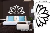 3D Sticker Decoratie Indische Namaste Woorden Religie Muurtattoo Vinyl Lotus Yoga Sticker Boeddha Ganesha Home Decor Slaapkamer Bloem Muurschildering - zwart / Large