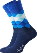 Happy Socks herensokken Faded Diamond Sock blauw -  Maat 41-46