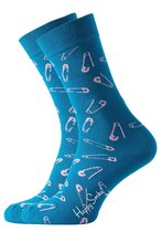 Happy Socks Pins Sokken - Azuur/Roze - Maat 36-40