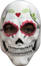 Partychimp Scary Catrina Gezichts Masker Halloween Masker voor bij Halloween Kostuum Volwassenen - Latex - One-size