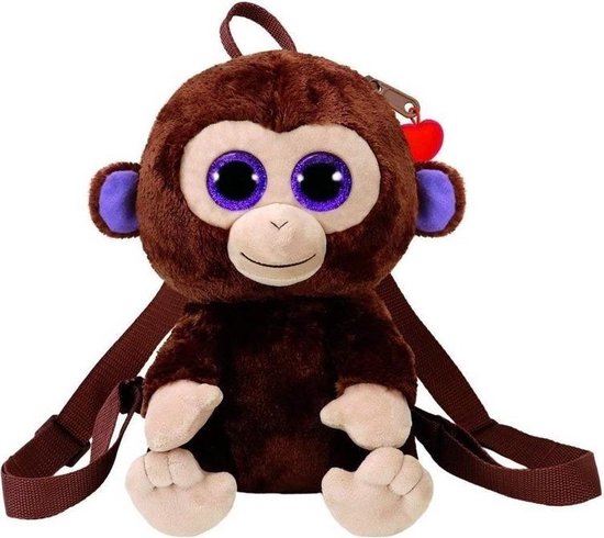 salade Brullen Verplicht Pluche Ty Beanie bruine aap/apen rugzak Coconut voor kinderen - Apen  bosdieren knuffel... | bol.com