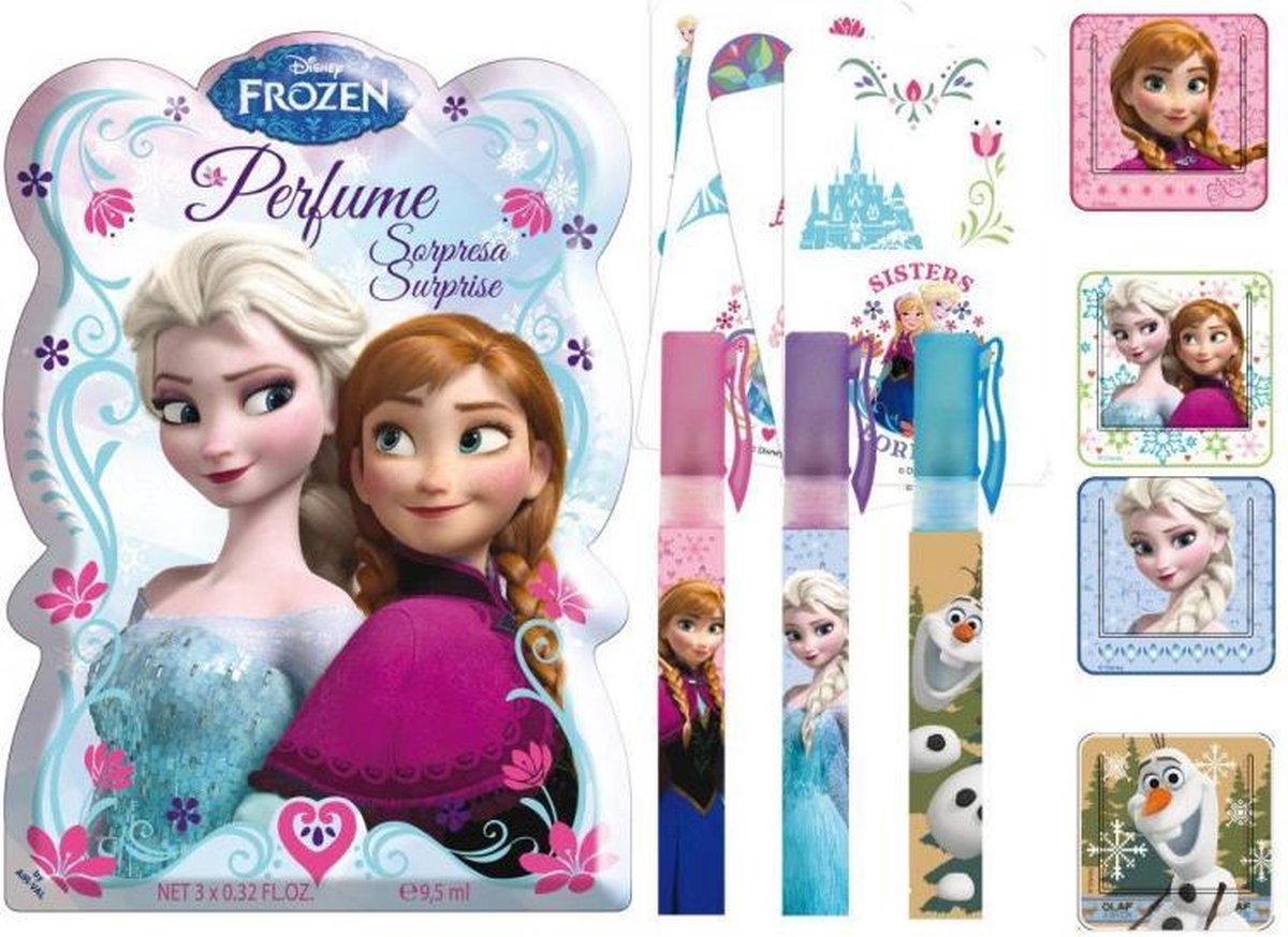 Disney Frozen, Children, Eau De Toilette 9,5 Ml + Tatoo + Book Sign + Pencil + Suprize Bag - Disney Frozen