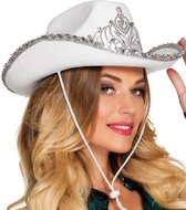 Boland - Witte cowboy prinses hoed voor vrouwen - Hoeden > Overige