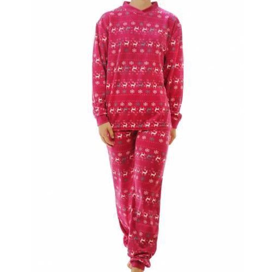 Lunatex velours meisjes pyjama Nordic 9861/ 9461 - 128 - Paars | bol.com