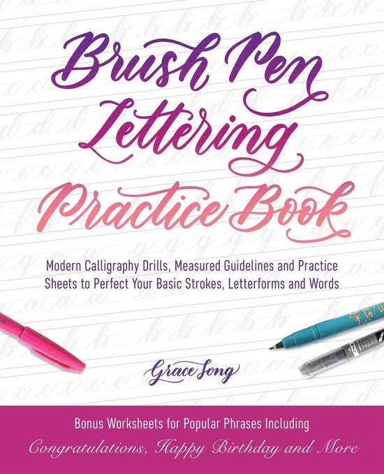 Brush Pen Lettering Practice Book - cover