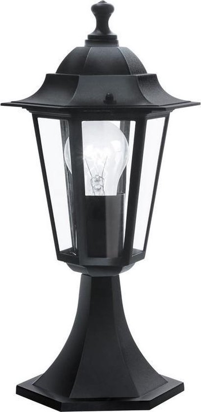 EGLO Laterna 4 Sokkellamp Buiten - E27 - 38,5 cm - Zwart
