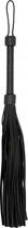 Heavy Leather Tail Flogger - Black