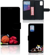 GSM Hoesje Geschikt voor Samsung Galaxy A02s Flip Cover Geschikt voor Samsung M02s Bookcover Ontwerpen Voetbal, Tennis, Boxing… Sports