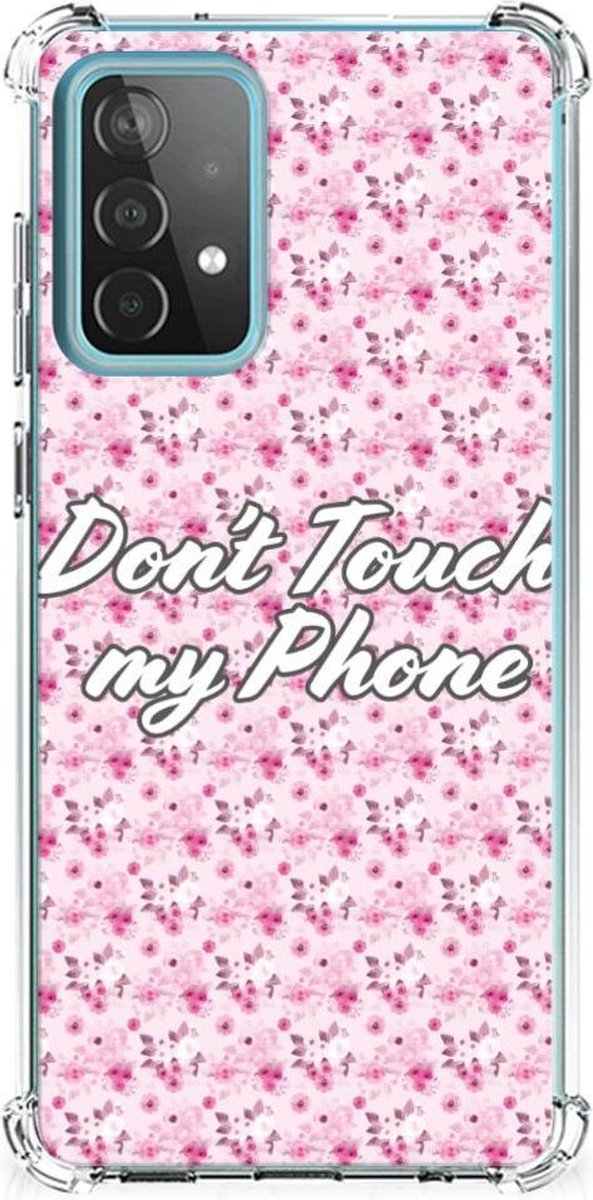 Samsung Galaxy A52 4G/5G Anti Shock Case Flowers Pink DTMP