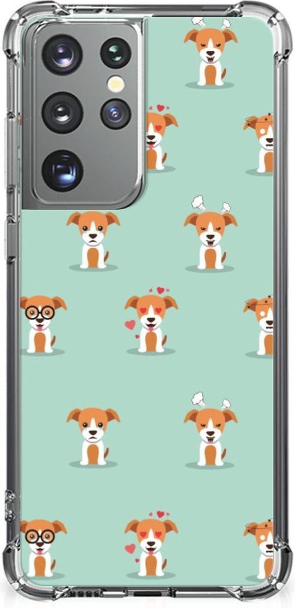 TPU Case Anti-Shock voor Samsung Galaxy S21 Ultra Case Anti-shock Pups