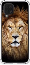 Smartphone hoesje Geschikt voor Samsung Galaxy A12 Smartphone Hoesje met foto met transparante rand Leeuw
