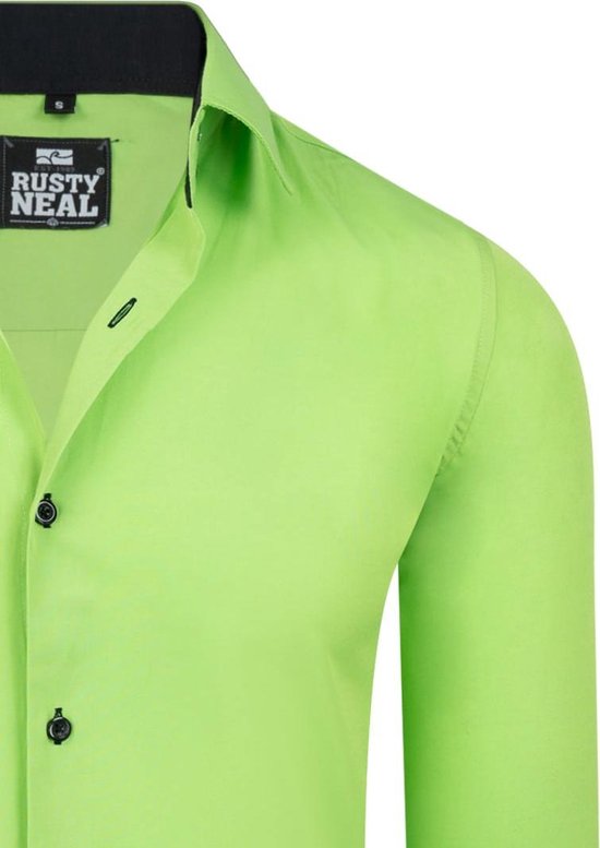 Rusty Neal - heren overhemd groen - r-44 | bol.com