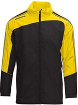 Masita | Windbreaker Forza - Dames Heren Kind Regen- Windjack met Capuchon - BLACK/YELLOW - 116