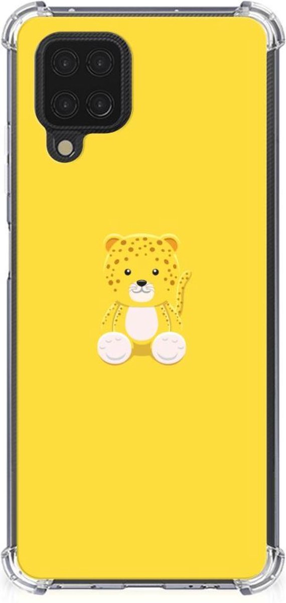 Samsung Galaxy A12 Stevig Bumper Hoesje Baby Leopard