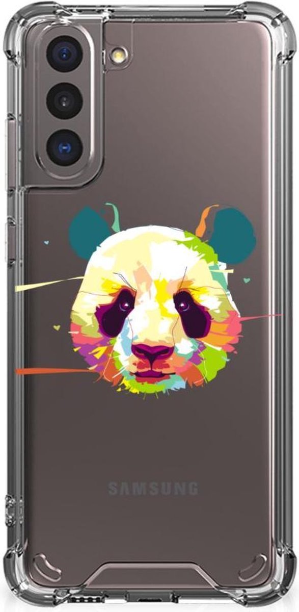 Samsung Galaxy S21 Stevig Bumper Hoesje Panda Color