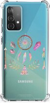 Smartphone hoesje Geschikt voor Samsung Galaxy A52 4G/5G Mobiel Case met transparante rand Boho Dreamcatcher