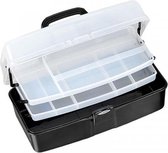 Fladen Tackle box 2-tray 41x22x16cm black/transparent | Viskoffer