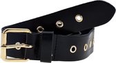 Elvy Fashion- Eyelets Belt Women 40745 - Black Gold - One Size