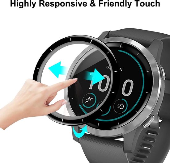 Custodia Protettiva In TPU RuenTech Per Garmin Vivoactive 4s - Cover Morbida Con Protezione Schermo, Colori Vari