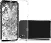 kwmobile hoesje compatibel met Apple iPhone X - Back cover voor smartphone - Telefoonhoesje in transparant