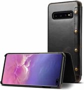 Oil Wax Koeienhuid Horizontale Flip Leren Case voor Galaxy S10 +, met kaartsleuven en portemonnee