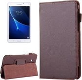 Voor Galaxy Tab A 7.0 / T280 Litchi Texture magnetische horizontale flip lederen tas met houder (bruin)