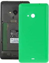 Gladde kunststof achterkant behuizing behuizing voor Microsoft Lumia 535 (groen)