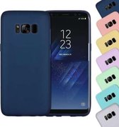 Voor Galaxy S8 + / G955 Lovely Candy Colors Soft TPU beschermhoes (donkerblauw)