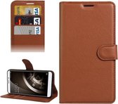 Voor QiKU 360 Q5 Litchi Texture Horizontale Flip PU lederen tas met houder & kaartsleuven & portemonnee (bruin)