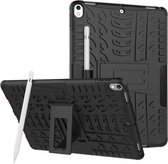 Bandentextuur TPU + PC schokbestendige hoes voor iPad Air 2019 / Pro 10,5 inch, met houder en penhouder (zwart)