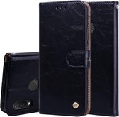 Business Style Oil Wax Texture Horizontale Flip Leather Case voor Huawei Nova 3i & P smart Plus, met houder & kaartsleuven & portemonnee (zwart)