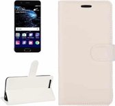 Voor Huawei P10 Litchi Texture Horizontale Flip Leren Case met Magnetische Gesp & Houder & Kaartsleuven & Portemonnee (Wit)