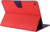 GOOSPERY FANCY DAGBOEK voor iPad Air 2 Cross Texture Leather Case met kaartsleuf & houder & portemonnee (rood)