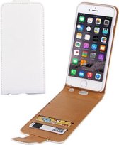 Litchi Texture Verticale Flip Leren Case met Kaartsleuven voor iPhone 6 & 6s (Wit)
