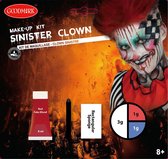 GOODMARK - Sinistere clown schmink set voor volwassenen - Schmink > Make-up set