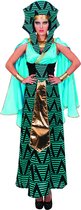 Wilbers & Wilbers - Egypte Kostuum - Egyptische Aida ( Zonder Hoed) Gizeh - Vrouw - Blauw - Maat 44 - Carnavalskleding - Verkleedkleding