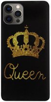 ADEL Siliconen Back Cover Softcase Hoesje Geschikt voor iPhone 12 Pro Max - Queen Koningin