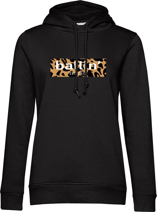 Dames Hoodies met Ballin Est. 2013 Panter Block Hoodie Print - Zwart - Maat L