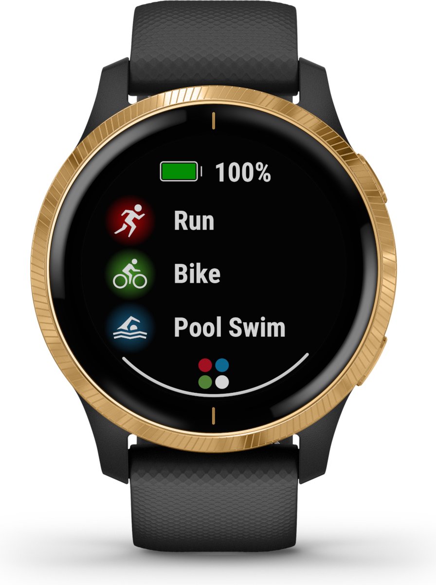 Garmin Venu - Smartwatch - 43 mm - Zwart/Goud