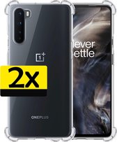 OnePlus Nord Hoesje Transparant Shockproof - OnePlus Nord Case - OnePlus Nord Hoes Transparant - 2 Stuks