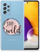 Telefoon Hoesje Geschikt voor Samsung Galaxy A72 Siliconen Back Cover Transparant Boho Stay Wild