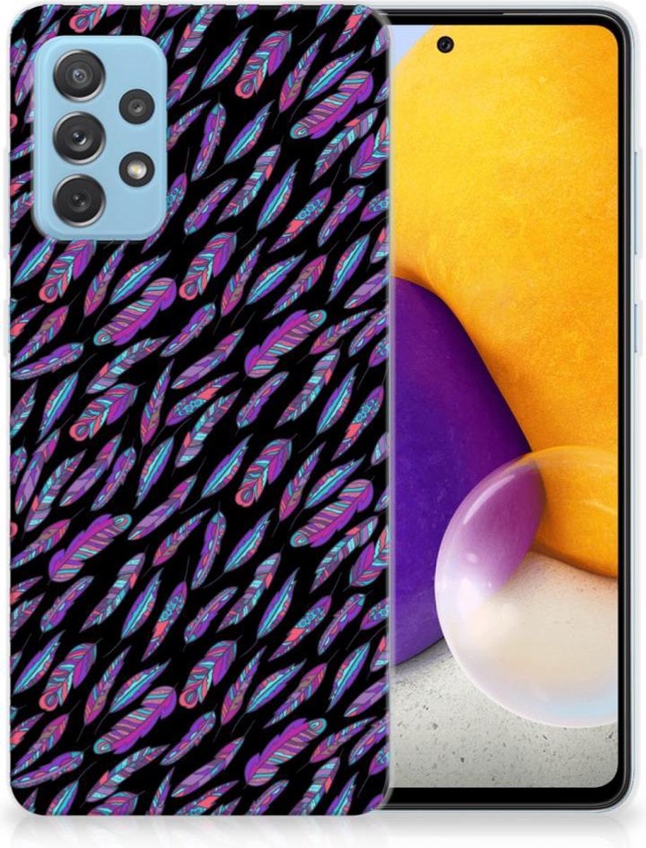 Samsung Galaxy A72 TPU bumper Feathers Color