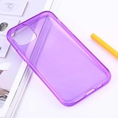 Schokbestendige effen kleur TPU beschermhoes voor iPhone 11 Pro (paars)
